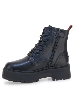 Anfibi neri platform con zip laterale e dettagli logati Levi's VCOO0021S
