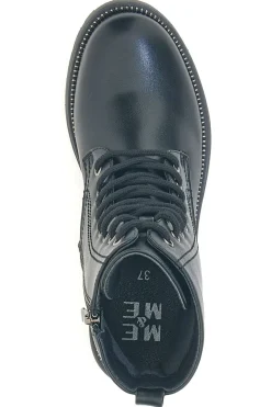 Anfibi neri stringati con zip laterale Me & Me 3002