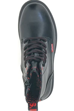 Anfibi neri stringati con dettagli rossi Levi's Catherine