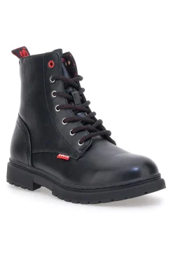 Anfibi neri stringati con dettagli rossi Levi's Catherine