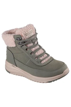 Anfibi verdi impermeabili con interno in pelliccia Skechers ON-THE-GO STELLAR ALPINE ADVENTURE