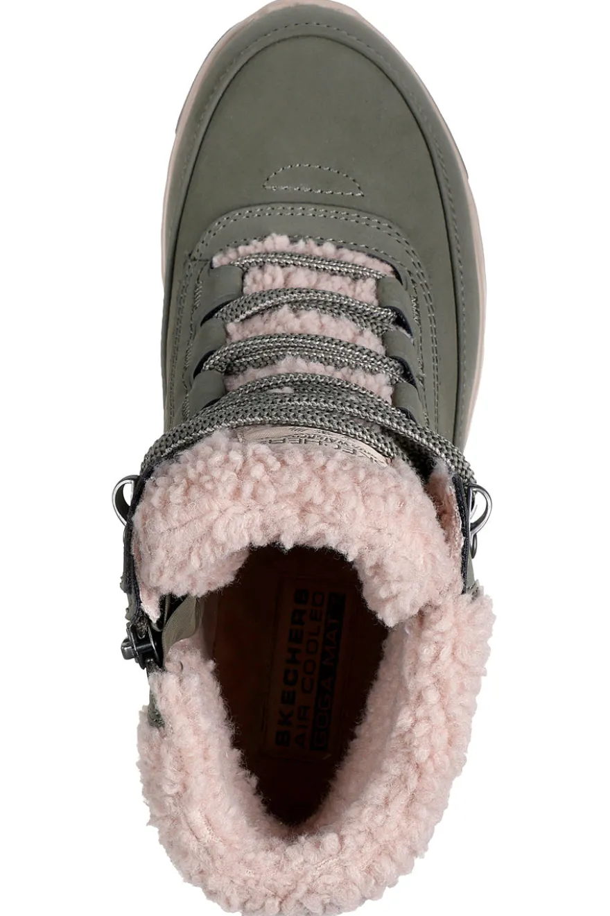 Anfibi verdi impermeabili con interno in pelliccia Skechers ON-THE-GO STELLAR ALPINE ADVENTURE