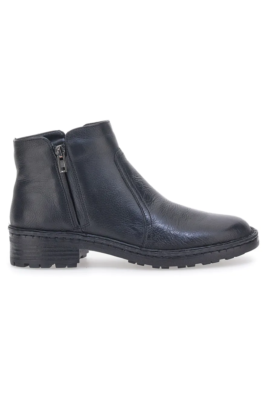 Ankle Boots in Vera Pelle Pittarello 379063 Neri