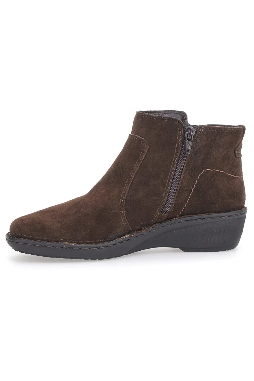 Ankle Boots in Vera Pelle Scamosciata Pittarello 291002 Ebony