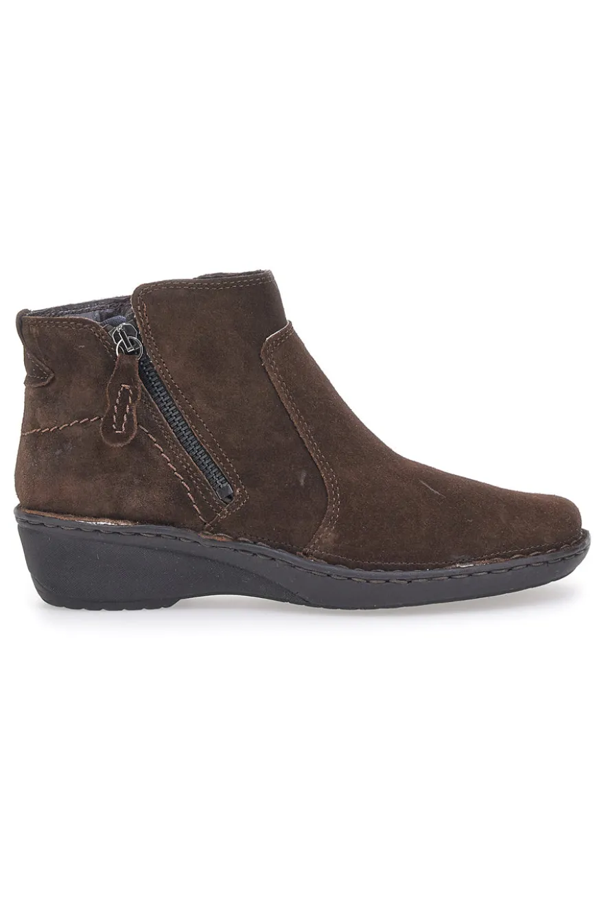 Ankle Boots in Vera Pelle Scamosciata Pittarello 291002 Ebony
