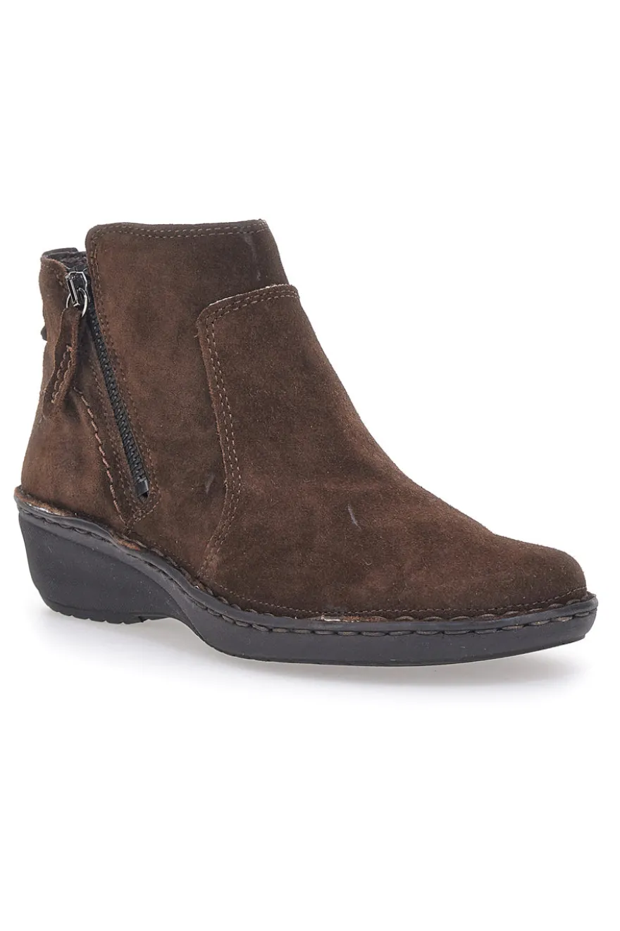 Ankle Boots in Vera Pelle Scamosciata Pittarello 291002 Ebony