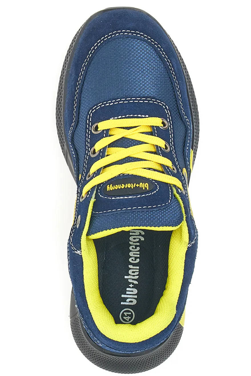 Antinfortunistiche blu giallo in pelle Blue Star BS180 S1PS SR