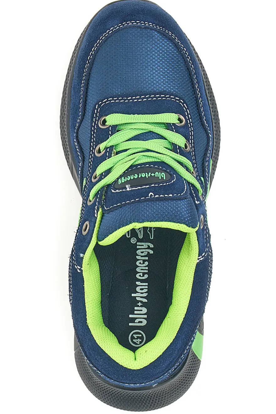 Antinfortunistiche blu verde in pelle Blue Star BS180 S1PS SR
