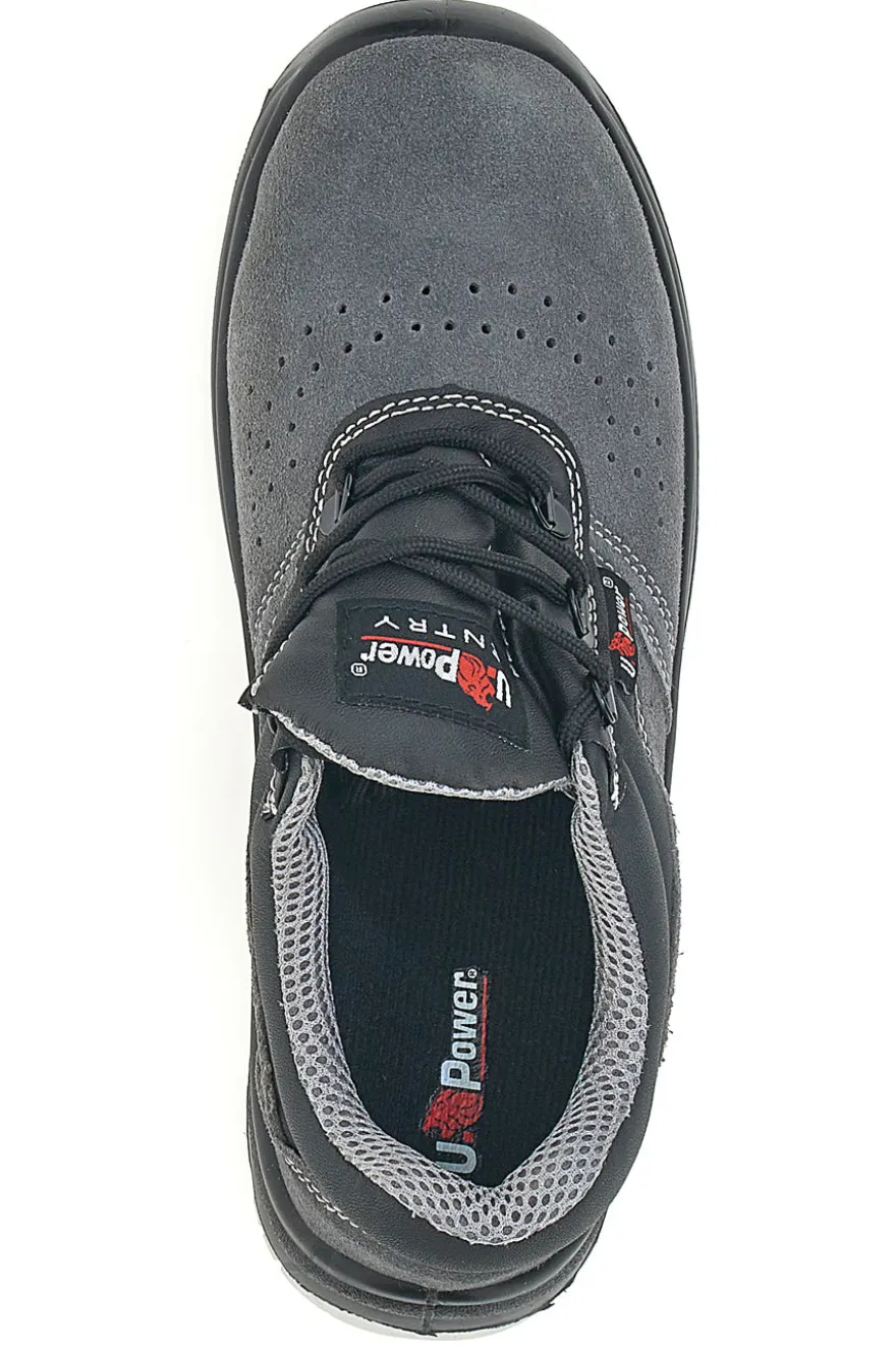 Antinfortunistiche grigie basse in pelle scamosciata U.Power Movida L S1P FO SR