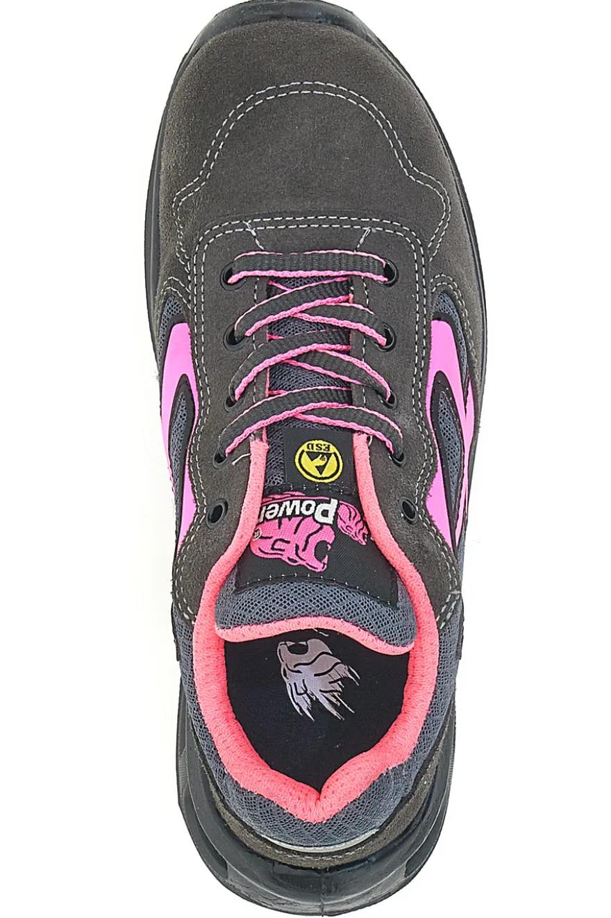 Antinfortunistiche grigie e rosa basse traspiranti U.Power Verok ESD S1PS SR