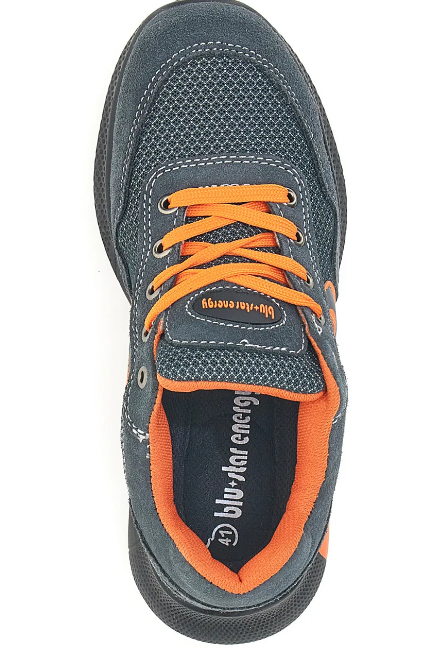 Antinfortunistiche grigio arancio in pelle Blue Star BS180 S1PS SR