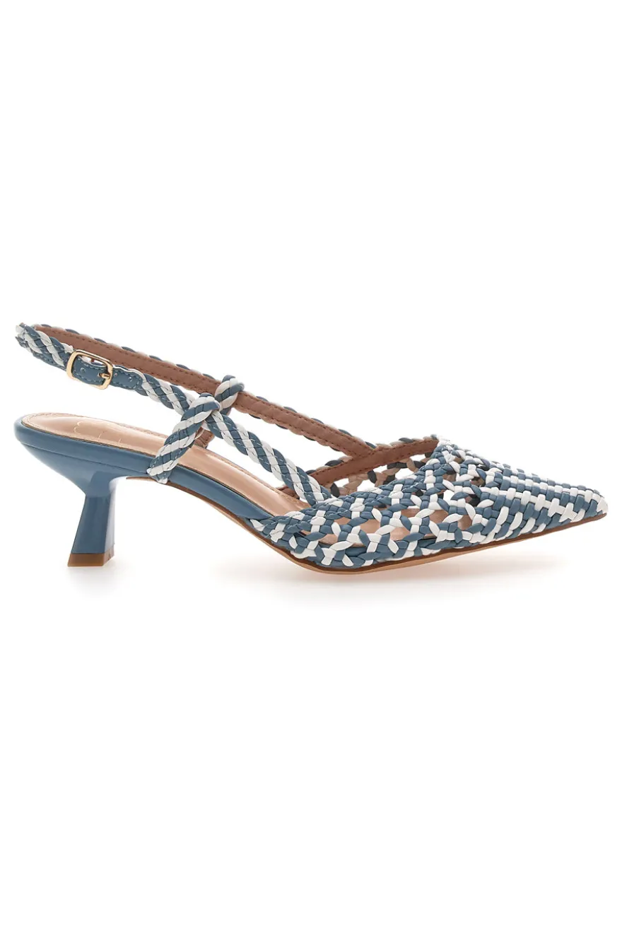 Avio Slingback-Sandalen mit spitzer Zehenpartie und gewebtem Obermaterial MON DIEU 601
