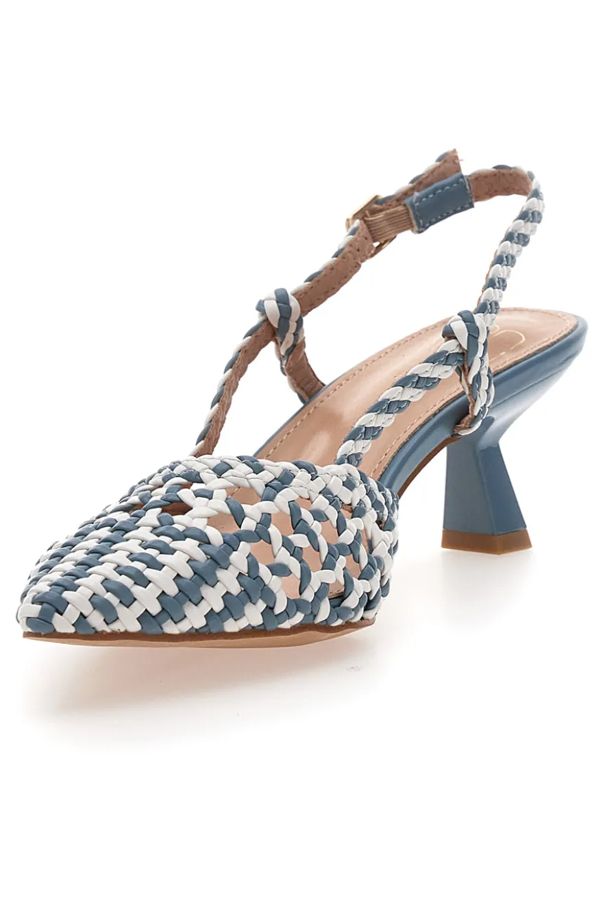 Avio Slingback-Sandalen mit spitzer Zehenpartie und gewebtem Obermaterial MON DIEU 601