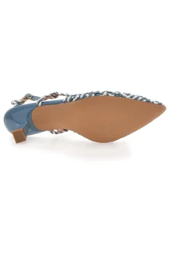 Avio Slingback-Sandalen mit spitzer Zehenpartie und gewebtem Obermaterial MON DIEU 601