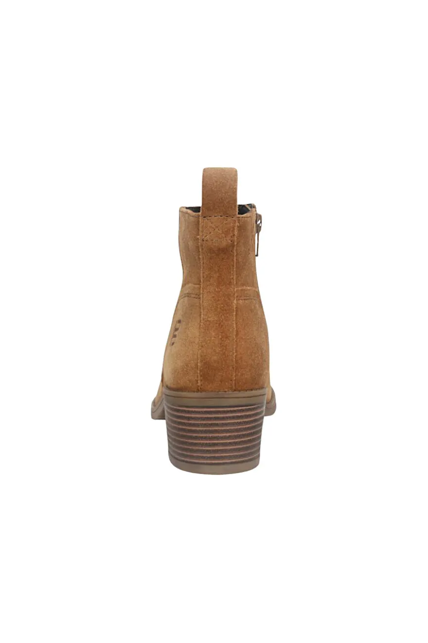 Bagatt D15AMQ361400 braune Lederstiefeletten mit Absatz und warmem Futter