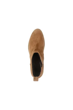 Bagatt D15AMQ361400 braune Lederstiefeletten mit Absatz und warmem Futter