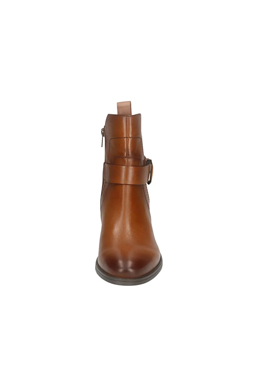 Bagatt D15AMQ374000 Stiefeletten aus warmem, braunem Leder mit Schnalle