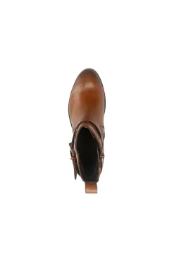 Bagatt D15AMQ374000 Stiefeletten aus warmem, braunem Leder mit Schnalle