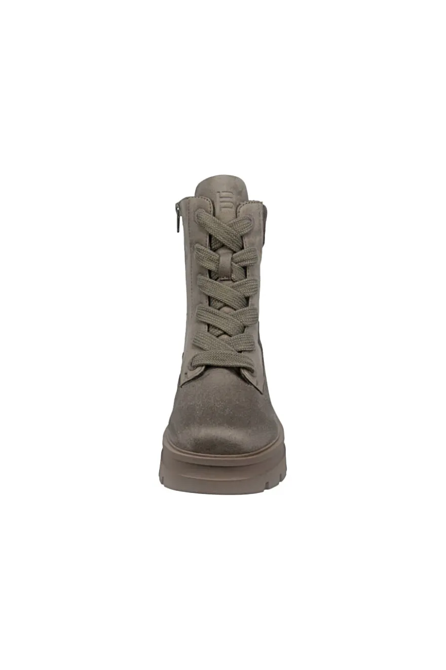 Bagatt D35ATS316469 warme Taupe-Reißverschlussstiefel mit Profilsohle
