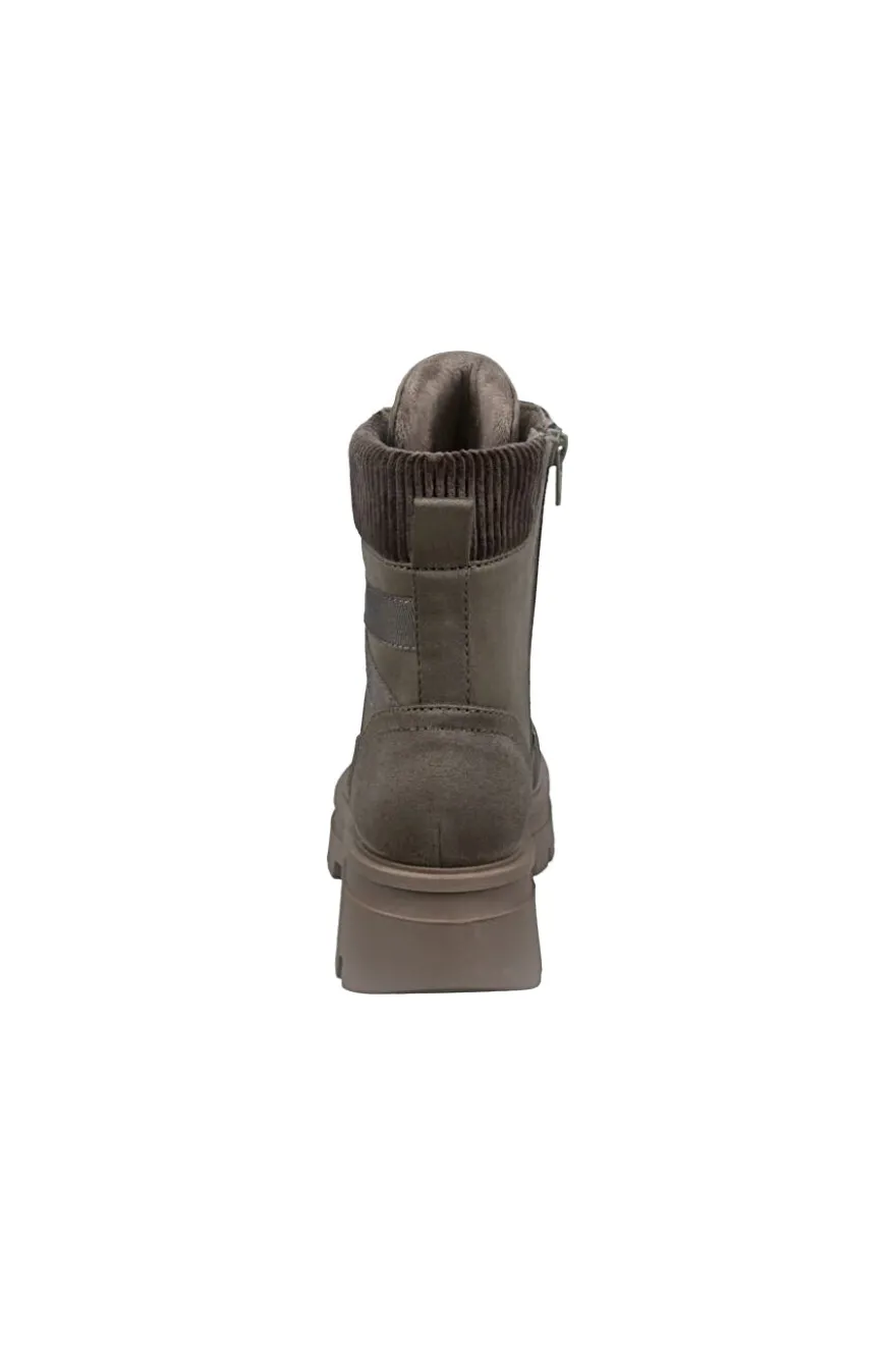 Bagatt D35ATS316469 warme Taupe-Reißverschlussstiefel mit Profilsohle