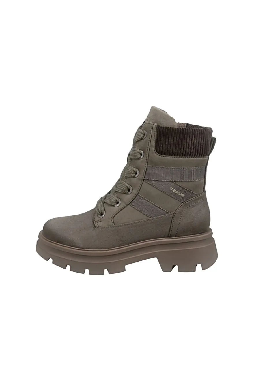 Bagatt D35ATS316469 warme Taupe-Reißverschlussstiefel mit Profilsohle