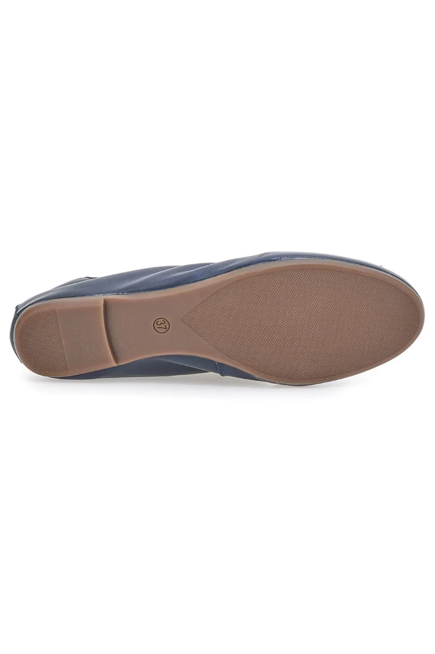 Ballerina blu in vera pelle Pittarello Look 818005