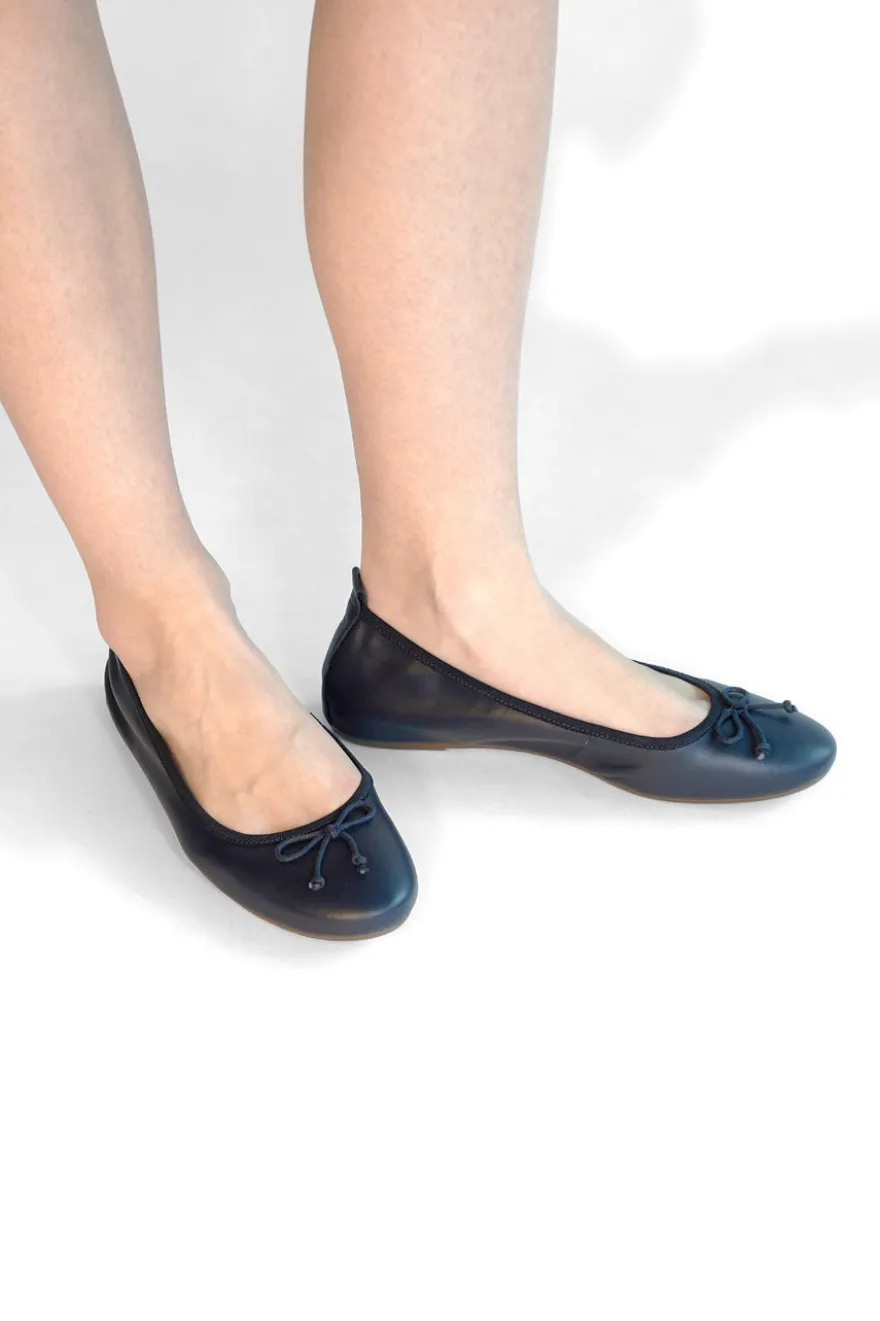 Ballerina blu in vera pelle Pittarello Look 818005