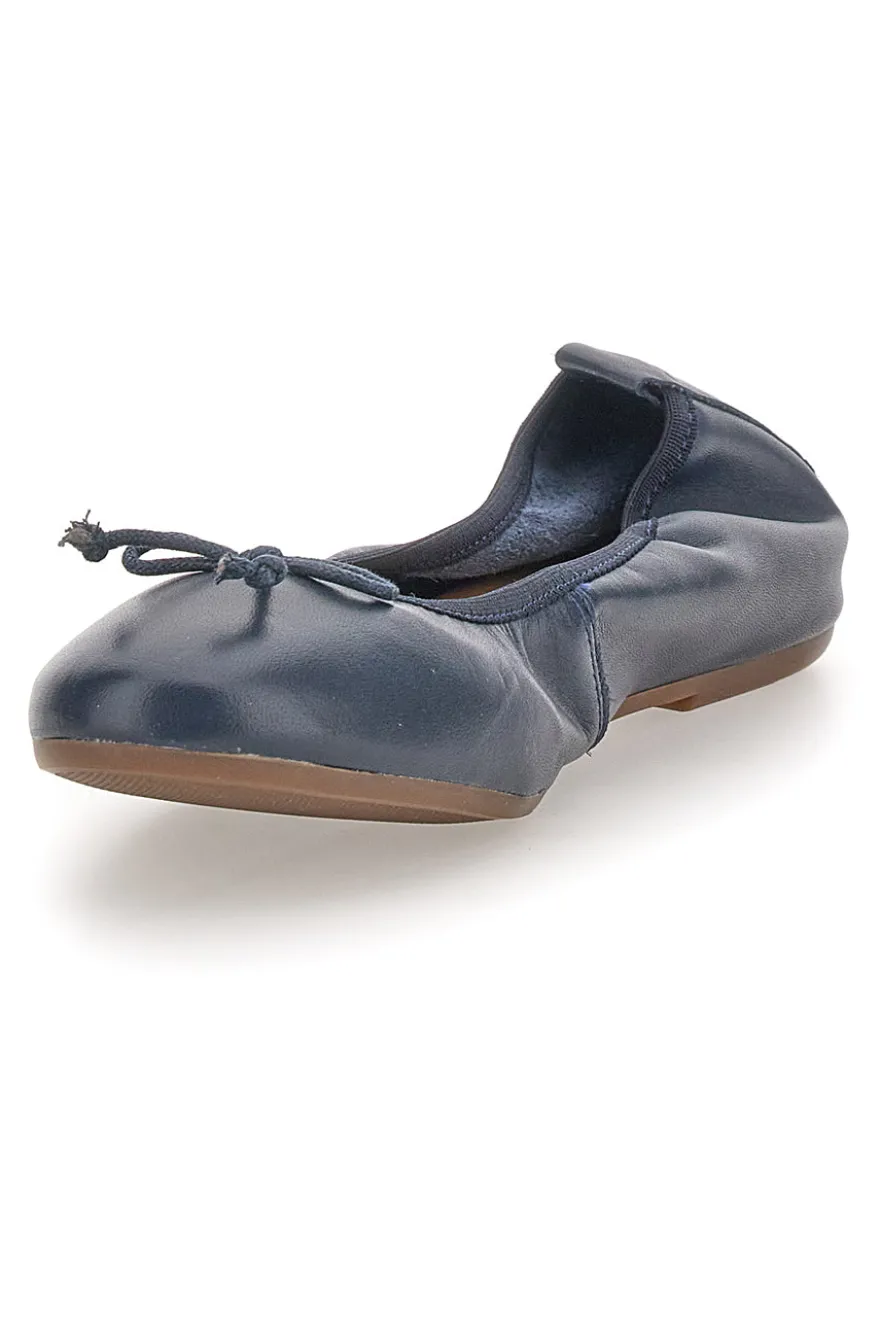 Ballerina blu in vera pelle Pittarello Look 818005