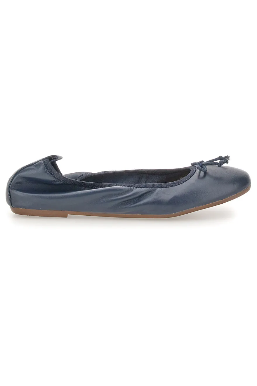 Ballerina blu in vera pelle Pittarello Look 818005
