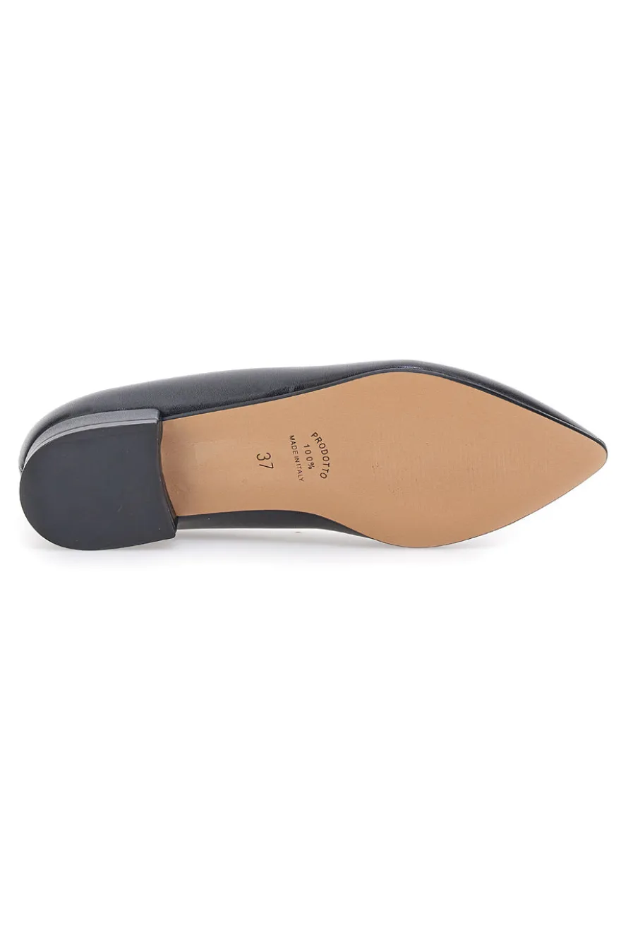 Ballerina nera a punta Pittarello Glam 3890