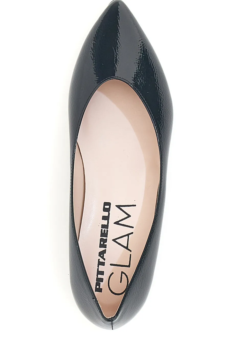 Ballerina nera vernice a punta Pittarello Glam 3890