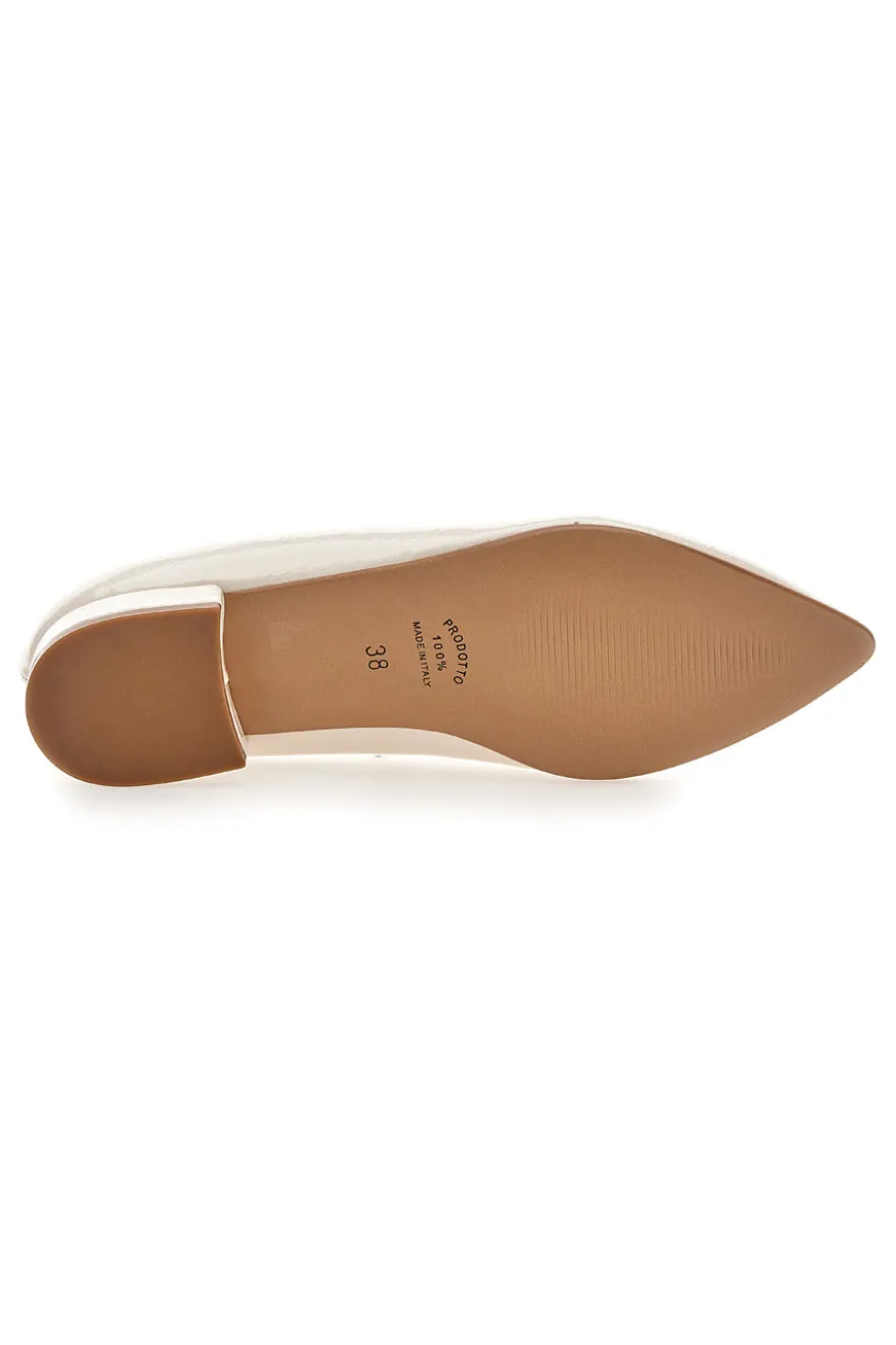 Ballerina panna a punta Pittarello Glam 3890