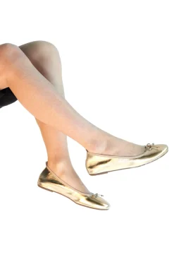 Ballerina platino in vera pelle Pittarello Look 818005