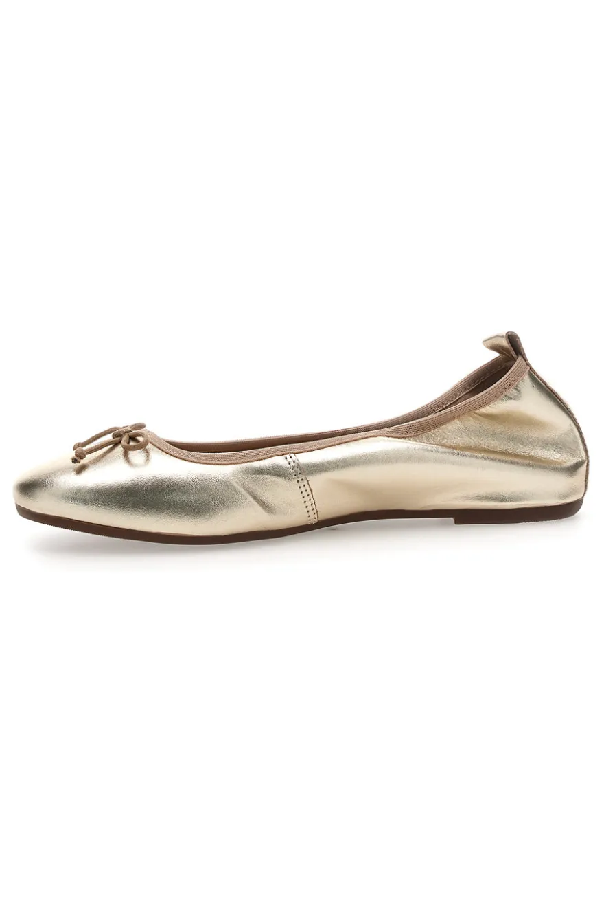 Ballerina platino in vera pelle Pittarello Look 818005