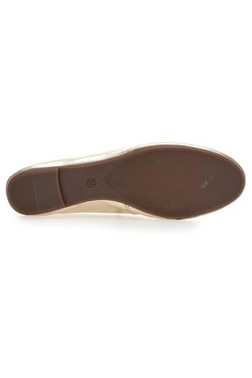 Ballerina platino in vera pelle Pittarello Look 818005