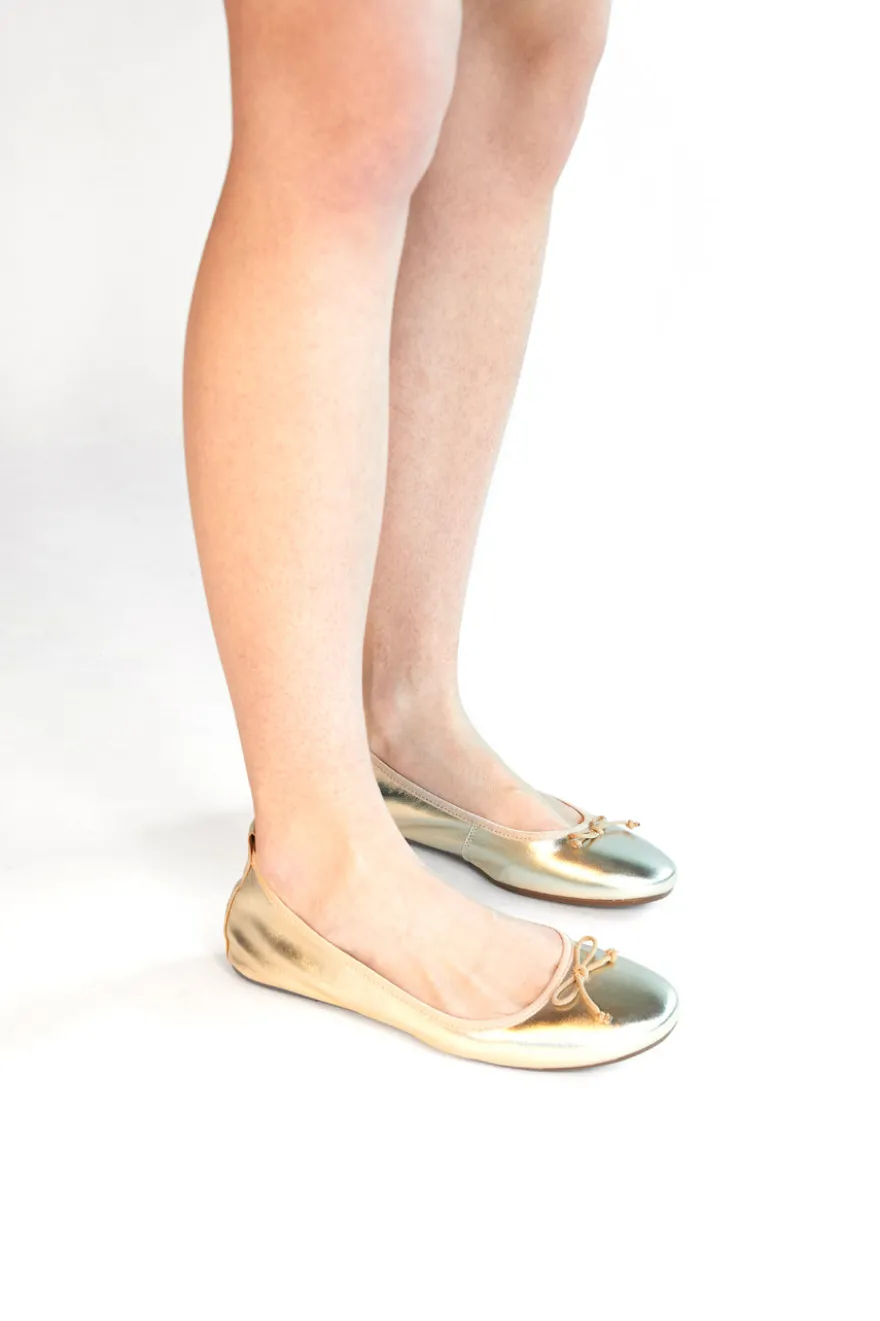 Ballerina platino in vera pelle Pittarello Look 818005