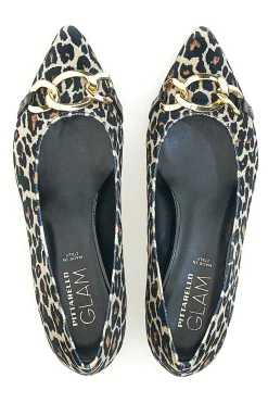 Ballerine a Punta Pittarello Glam 3502 Nero Leopardato