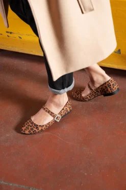 Ballerine animalier con cinturino gioiello The First IDEA2285