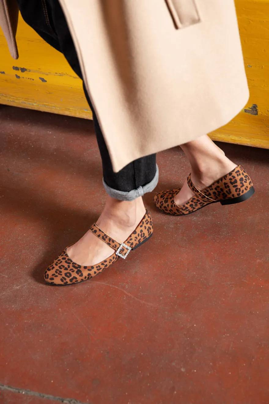 Ballerine animalier con cinturino gioiello The First IDEA2285