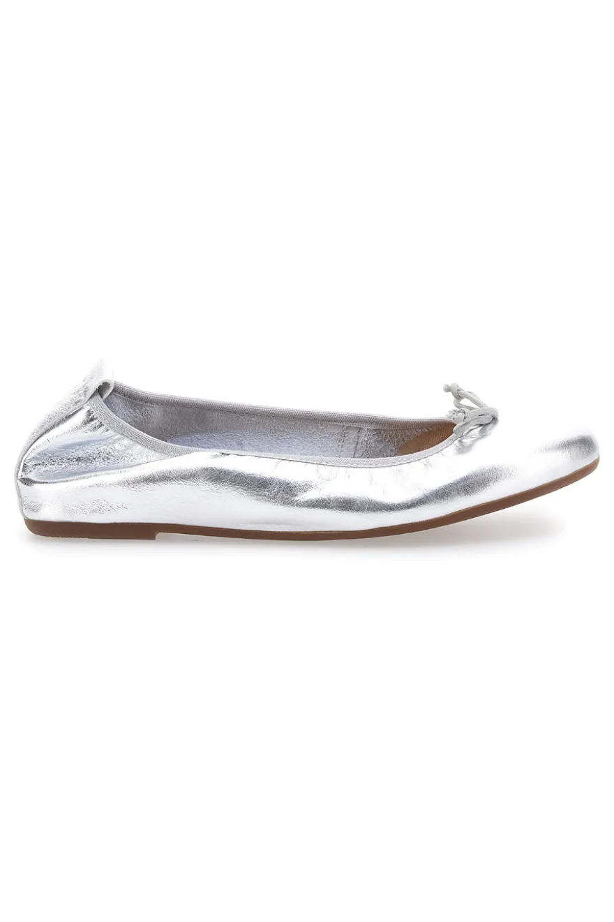 Ballerine Argento In Vera Pelle Pittarello Look 818005