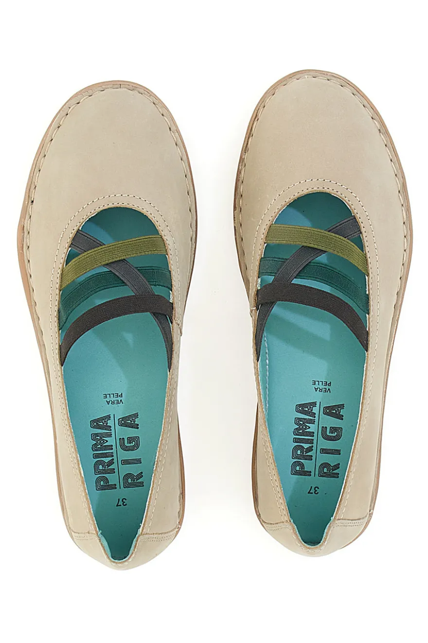 Ballerine Beige Con Elastici Prima Riga 19840FRUIT