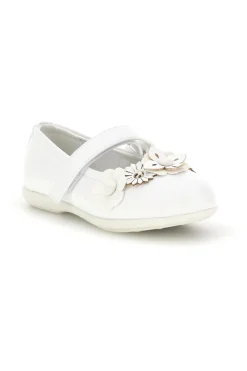 Ballerine Bianche con Applicazioni Floreali Energy E512