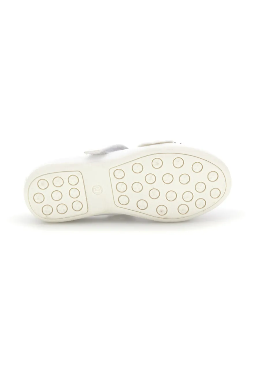 Ballerine Bianche con Applicazioni Floreali Energy E512