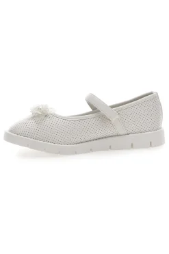 Ballerine Bianche Con Cinturino e Strappo Pitt Kids 7701