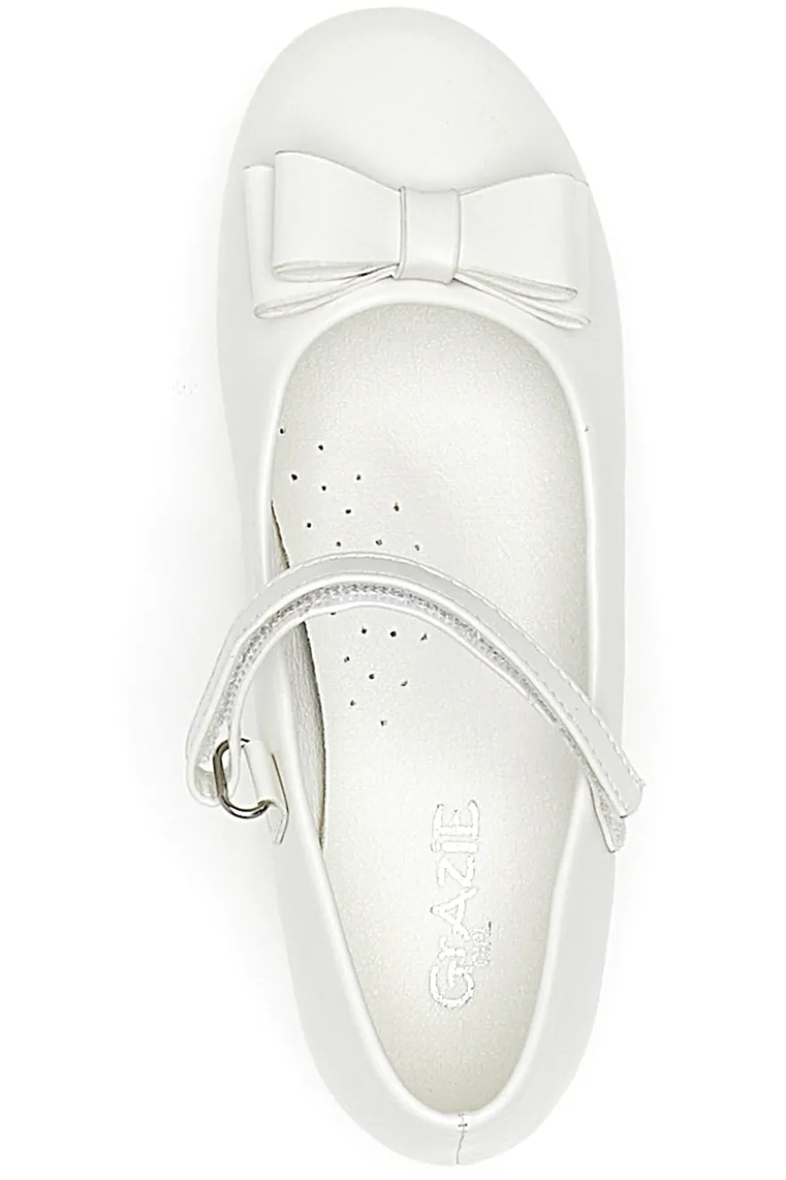 Ballerine Bianche con Cinturino e Fiocco GRAZIE GIRL 39G2509S