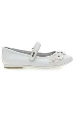 Ballerine Bianche con Cinturino e Clip con Fiori LAURA BIAGIOTTI AG17081