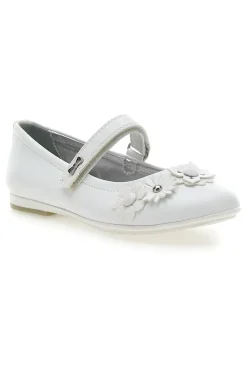 Ballerine Bianche con Cinturino e Clip con Fiori LAURA BIAGIOTTI AG17081