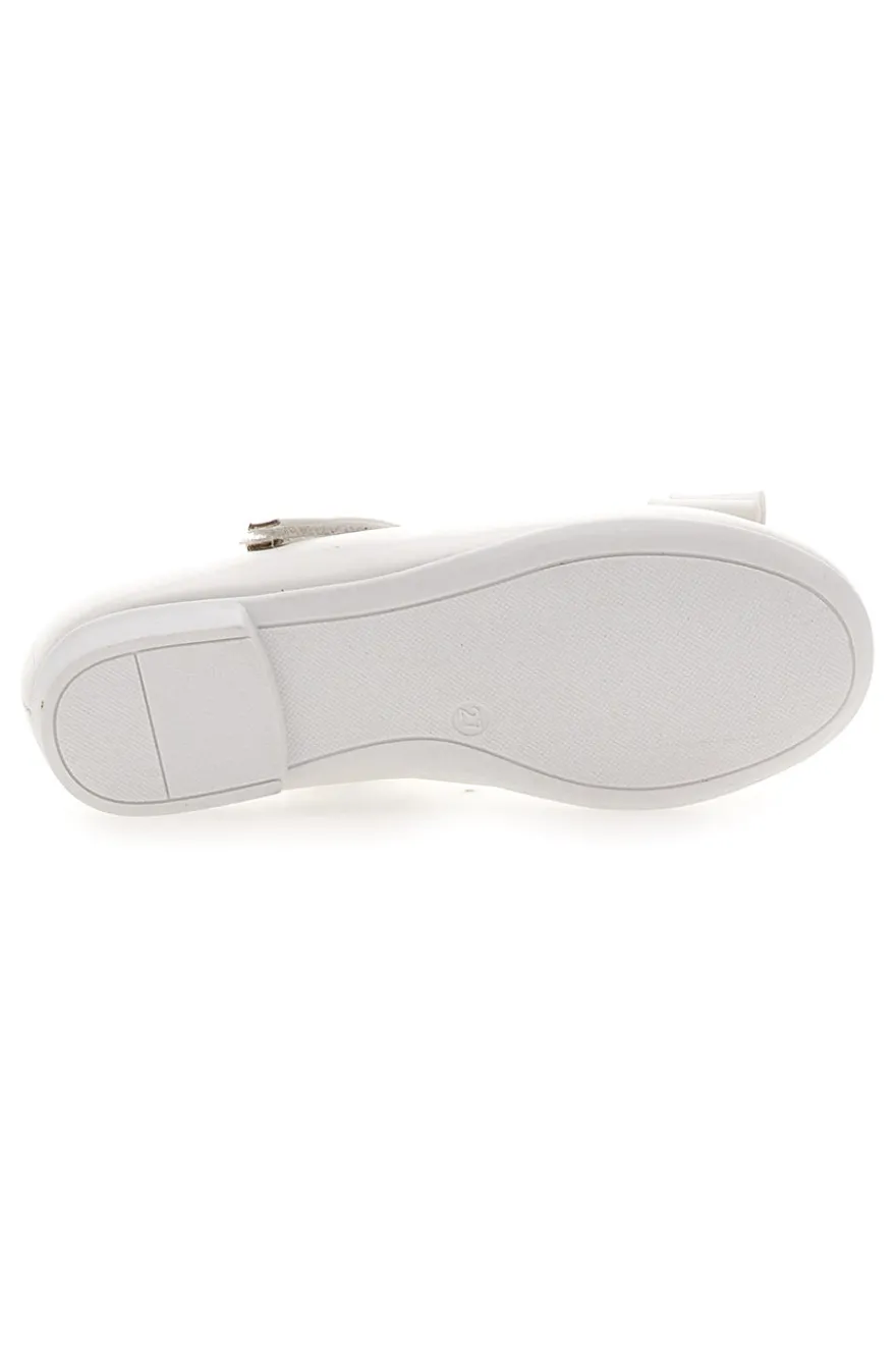 Ballerine Bianche con Cinturino e Fiocco GRAZIE GIRL 39G2509S