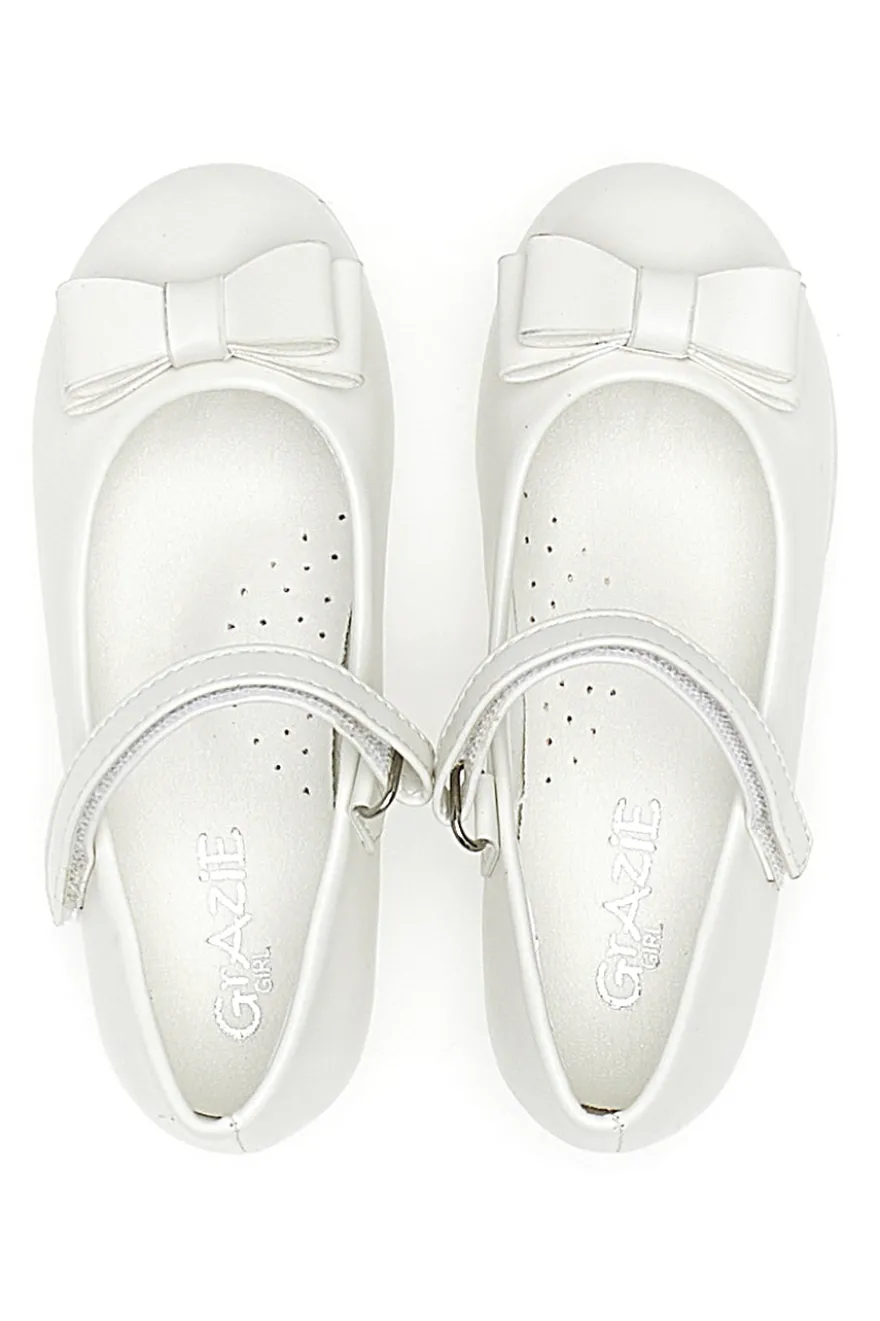 Ballerine Bianche con Cinturino e Fiocco GRAZIE GIRL 39G2509S