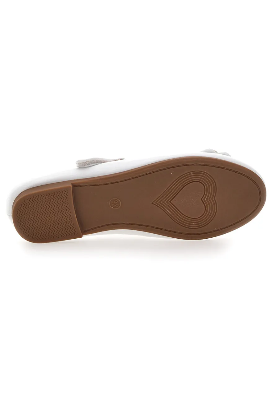 Ballerine Bianche con Cinturino e Fiocco a Fiore GRAZIE GIRL 39G2514S